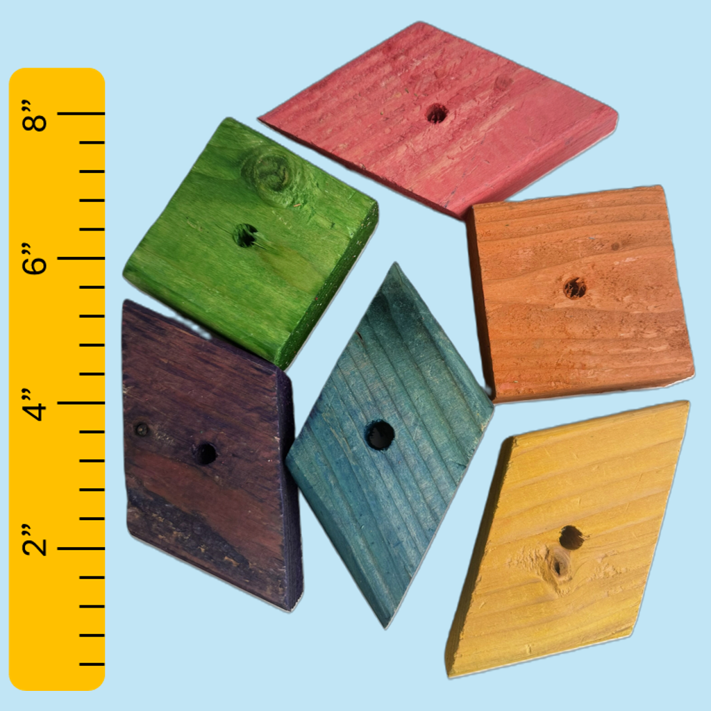 Bird Toy (Large) Wood Blocks - Sold Individually